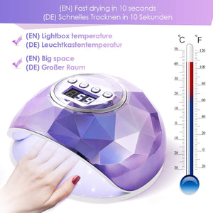 Janolia UV LED Lampada Unghie 86W, per Manicure e Pedicure con Automatico Sensore, Display LCD, 4 Timers da10s 30s 60s 99s