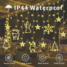 Carica l'immagine nel visualizzatore di Gallery, YeahBoom 138 LED Luci di Natale Esterno Interno,3.5M Stringa di Luci Impermeabili,8 Modalità Stringa,Bianca Caldo Natale Luci Stringa,Catena Luminosa Decorazione per Natale,Finestra e Matrimonio