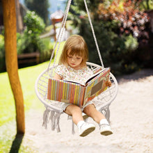 Carica l&#39;immagine nel visualizzatore di Gallery, Sedia pensile per bambini, piccola amaca Altalena giardino Bianco - Ilgrandebazar