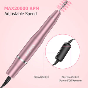 Trapano Elettrico per Unghie, Tomight Fresa Unghie Elettrica con 20000 Rosa - Ilgrandebazar