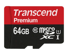 Carica l&#39;immagine nel visualizzatore di Gallery, Transcend TS64GUSDU1 Scheda di Memoria MicroSDXC da 64 64 GB, Nero/Antracite - Ilgrandebazar