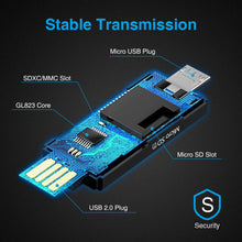 Carica l&#39;immagine nel visualizzatore di Gallery, Vanja Lettore di Schede Memoria SD/Micro SD, Adattatore Black-Card Reader - Ilgrandebazar