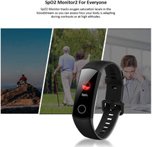 Carica l'immagine nel visualizzatore di Gallery, Honor Band 5 Fitness Tracker, Monitoraggio SpO2, Battito Cardiaco 24/7 e Sonno, Display Touch AMOLED 0.95 Pollici, Schermo Curvo da 2.5D, Meteorite Black