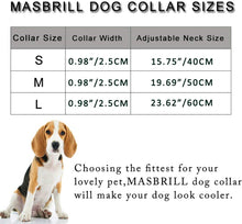 Carica l&#39;immagine nel visualizzatore di Gallery, MASBRILL LED Collare di Cane USB Ricaricabile Sicurezza Lampeggiante Collare di Cane di Base Fibbia Regolabile Mesh Tessitura Fibra Ottica Piatta a Prova di Cane LED Collare Collana per Cane