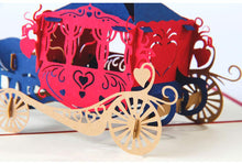 Carica l&#39;immagine nel visualizzatore di Gallery, Wedding Card, Deesos Biglietto d&#39;auguri per innamorati, Carrozza - Ilgrandebazar