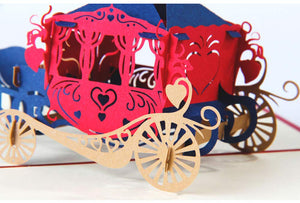 Wedding Card, Deesos Biglietto d'auguri per innamorati, Carrozza - Ilgrandebazar