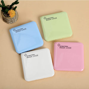 LEOROF Porta Mascherina Custodia Pieghevole in Plastica Rigida Leggera Varie Colorazioni (off-White)