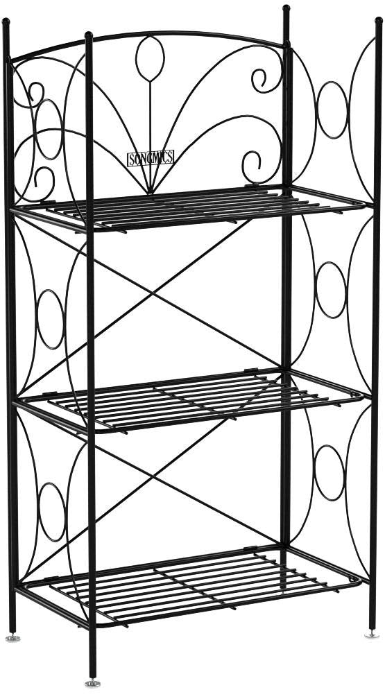 SONGMICS Portafiori 3 Ripiani Decorativa in Ferro Verniciato Fioriere per... - Ilgrandebazar