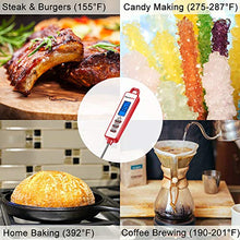 Carica l'immagine nel visualizzatore di Gallery, ThermoPro TP01B Termometro da Cucina Lettura Istantanea con Sonda Lunga Termometro Carne Digitale per Cottura Alimenti Latte Dolci Olio Liquidi Cibo Barbecue