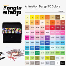 Carica l&#39;immagine nel visualizzatore di Gallery, Marcatore 80 colori, Marker Pen Pennarello Set a Doppia Punta