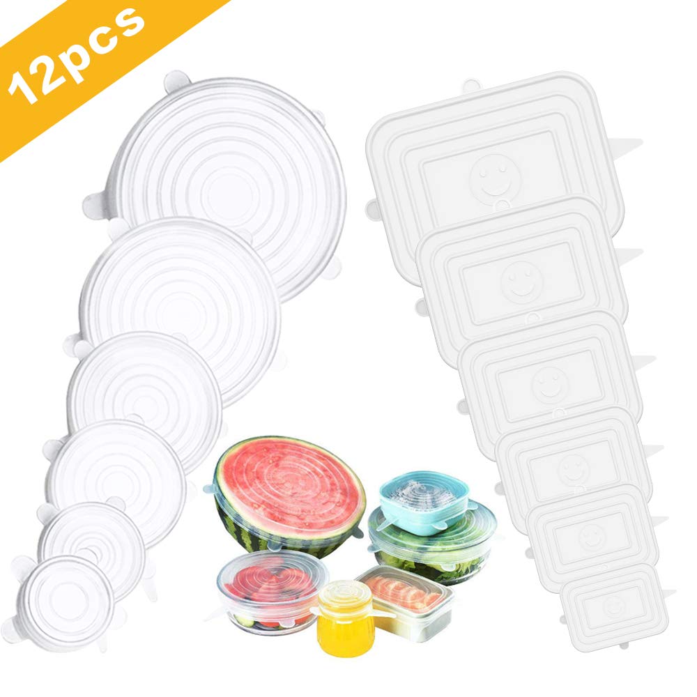 FAPPEN Coperchio Silicone, Coperchi in Silicone Trasparente+trasparente - Ilgrandebazar