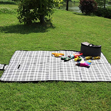 Carica l'immagine nel visualizzatore di Gallery, Sekey Coperta da Picnic Impermeabile Esterna con 200*170cm, Griglia grigia