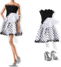 Carica l&#39;immagine nel visualizzatore di Gallery, ASIV 10 pz Abiti da Matrimonio alla Moda Fatti a Mano Abito per Party, con 10 Paia di Scarpe Bambola, per Della Ragazza Compleanno Regalo Natale (Scarpe Stile a Caso)