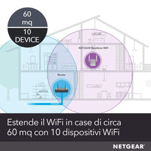 Carica l&#39;immagine nel visualizzatore di Gallery, Netgear EX3700 Ripetitore WiFi AC750, Extender e 750 Mbps, Argento