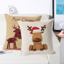 Carica l'immagine nel visualizzatore di Gallery, Gudotra 4pz Natale Federa per Cuscini 40x40cm 45x45cm Copricuscini Divano Babbo Alce Decorazioni Natalizie per Divano