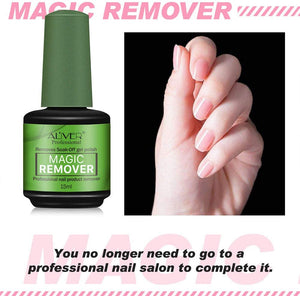 (2 Pezzi) Nail Polish Remover, Magic Soak Off Gel, Quick and Safe, Rimuove lo Smalto in Gel Soak-Off in 3-5 Minuti, Facilmente e Rapidamente, Non Danneggia le Unghie