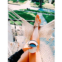 Carica l&#39;immagine nel visualizzatore di Gallery, Chihee Sedia Amaca Super Grande sospesa Corda di Cotone Bianco Naturale