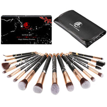 Carica l&#39;immagine nel visualizzatore di Gallery, Pennelli Make Up gee-rgeous 16 pz Magic marmo sintetico premium black - Ilgrandebazar