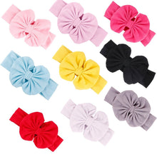 Carica l&#39;immagine nel visualizzatore di Gallery, GBATERI 10 Pack Novità fasce capelli neonata cotone con 4,5&quot; Bow lavorato a...