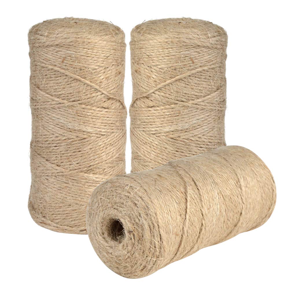 Jerbro 3 Pezzi Naturale Iuta Spago, Rocchetto per Appendere Etichette in... - Ilgrandebazar