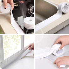 Carica l&#39;immagine nel visualizzatore di Gallery, Nastro Sigillante Per Bagno e Cucina, Materiale PE, Nastro Sigillante Impermeabile e Resistente Alla,Autoadesivo Waterproof Caulk Strip Wall Sealing(3,8 cm x 335cm) (Bianca)