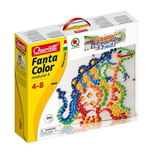 Quercetti- Fanta Color Modular 4 Gioco Creativo con Chiodini, Multicolore - Ilgrandebazar