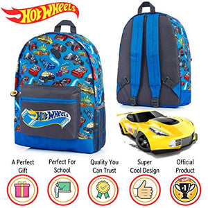 Hot Wheels Zaino Scuola Elementare Bimbo Blu Stampa Macchinine Hotwheels,...
