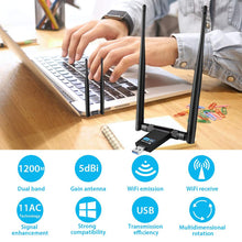 Carica l&#39;immagine nel visualizzatore di Gallery, Adattatore Antenna WiFi USB, yotame Wireless Chiavetta con Dual Band... - Ilgrandebazar