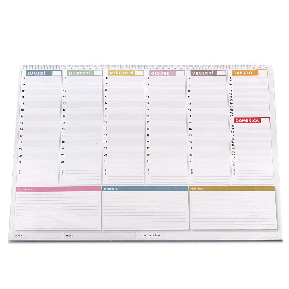 Planner settimanale da scrivania 42x30 - agenda 450x320, stampa a colo –