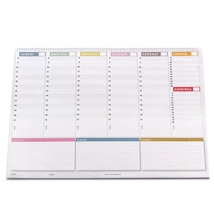 Planner settimanale da scrivania 42x30 - agenda 450x320, stampa a colori