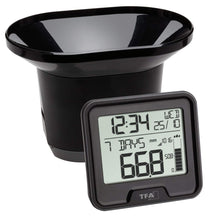 Carica l&#39;immagine nel visualizzatore di Gallery, TFA Dostmann Drop 47.3005.01 - Pluviometro Wireless con Temperatura Nero - Ilgrandebazar