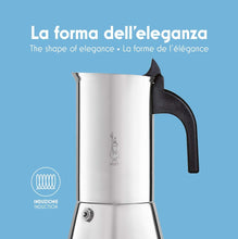 Carica l&#39;immagine nel visualizzatore di Gallery, Bialetti Venus Caffettiera in Acciaio Inox, Adatta all&#39;Induzione, 4 Cups, Inossidabile, Argento