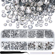 Carica l&#39;immagine nel visualizzatore di Gallery, Jovitec 2000 Pezzi Strass di Vetro Flatback Hot Fix Rotondo Gemme Grigio - Ilgrandebazar