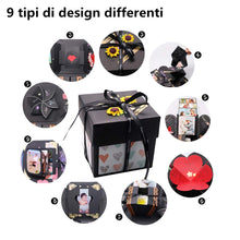 Carica l&#39;immagine nel visualizzatore di Gallery, Amycute Explosion Box,Scatola Sorpresa Creativa DIY Scrapbook Fatto a Nero - Ilgrandebazar