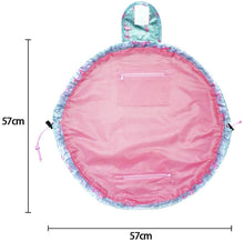 Carica l'immagine nel visualizzatore di Gallery, Borsa per il trucco con coulisse pigra Borsa per cosmetici da viaggio grande portatile Borsa per cosmetici da viaggio Custodia per il trucco per donna Ragazza (Fenicottero) Flamingo