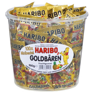 Haribo orsetti d'oro (Goldbären) - box, 100 mini bustine –