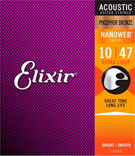 Carica l&#39;immagine nel visualizzatore di Gallery, Elixir 16002 Muta Composta da 6 Corde per Chitarra Acustica Phosphor Bronze,... - Ilgrandebazar