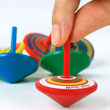 Carica l'immagine nel visualizzatore di Gallery, LISOPO 15 trottole in legno, giocattolo colorato, per feste di compleanno per bambini