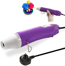 Carica l'immagine nel visualizzatore di Gallery, Jusoney Embossing Pistole termiche, 300 W, asciugacapelli portatile con doppia temperatura, strumento di calore per fai da te, goffratura e tubo termoretraibile (viola)
