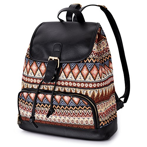 VBIGER Zaino Donna Casual Scuola Canavas Multicolore 5