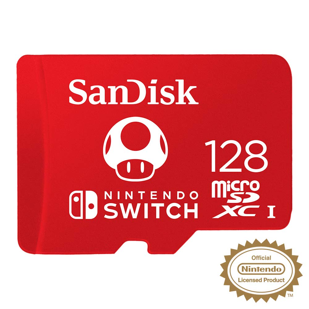 SanDisk MicroSDXC UHS-I Scheda per Nintendo Switch 128 128 GB, Rosso (Red)