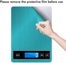 Carica l'immagine nel visualizzatore di Gallery, Bilancia Da Cucina Digitale, 5 kg, Elettronica In Acciaio Inox, Elegante Alimentare Ultra Sottile, Per Casa, Con Display Lcd, Funzione Tara