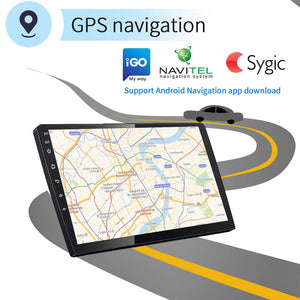 Android Autoradio GPS Navi 2 Din Lettore Stereo 250 x 145 x 40 mm, nero - Ilgrandebazar