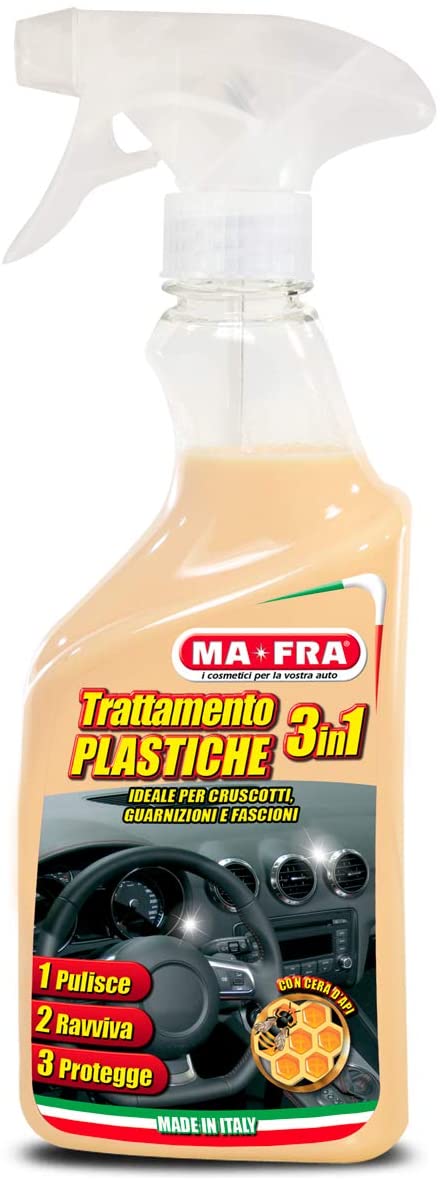 Mafra, Trattamento 3in1 Plastiche, Pulisce, Ravviva e Protegge le Parti Interne dell'Auto, Creando una Barriera Anti Raggi UV, Formato 500ml