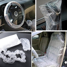 Carica l&#39;immagine nel visualizzatore di Gallery, 10 pz Auto Coprisedili Plastica Trasparente Usa e Getta Universale + 10 pz...