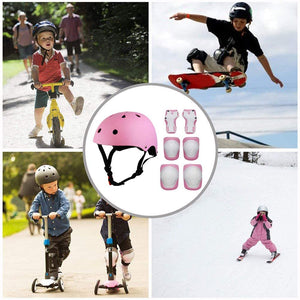ValueTalks Protezione di Casco Bambini, Ginocchiere Gomitiere e Protezione Polso per Pattini a Rotella,Skateboard, Bicicletta, Hoverboard e Altri Sport Estremi