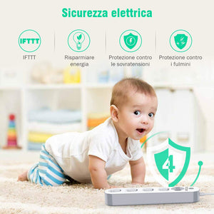 KinCam Multipresa Ciabatta Elettrica WiFi, Smart #1 Wifi Prese - Ilgrandebazar