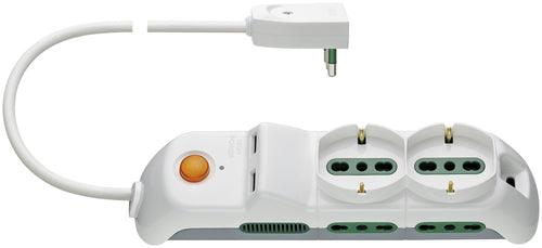 Vimar FP00526.C.B Presa 2univ.+4P17/11+SPB17+int+2USB+SPDb - Ilgrandebazar