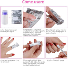 Carica l&#39;immagine nel visualizzatore di Gallery, Lictin 200PCS Remover Foil Wraps del Rimuovere smalto gel per Unghie, Fogli di Alluminio per Rimuovere lo Smalto,Nail wraps di tamponi di cotone + Spingi Cuticole Professionale