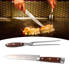 Carica l&#39;immagine nel visualizzatore di Gallery, Barbecue Fork Tool Set Coltello in acciaio inox Carving Outdoor... - Ilgrandebazar
